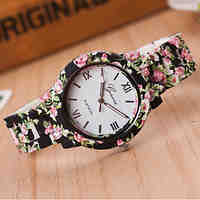 Woman Printed Wrist  Watch