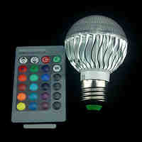 1Pcs  MORSEN E27 RGB LED Bulb  9W AC 85-265V  Led Bulb Lamp with Remote Control Multiple Colour Led Lighting