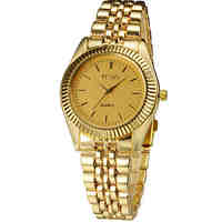 Couple's Round Dial Steel Band Quartz Fashion Watch