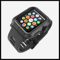 Apple Watch Case Rugged Protective Case with Strap Bands for Apple Watch / Watch Sport 38mm 42mm (PC Shell)