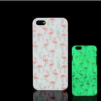 Flamingo Pattern Glow in the Dark Hard Plastic Back Cover for iPhone 5 for iPhone 5s Case