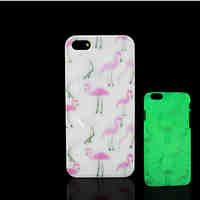 Flamingo Pattern Glow in the Dark Hard Plastic Back Cover for iPhone 5 for iPhone 5s Case