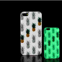 Pineapple Pattern Glow in the Dark Hard Plastic Back Cover for iPhone 5 for iPhone 5s Case