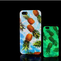 Pineapple Pattern Glow in the Dark Hard Plastic Back Cover for iPhone 5 for iPhone 5s Case