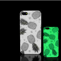 Pineapple Pattern Glow in the Dark Hard Plastic Back Cover for iPhone 5 for iPhone 5s Case