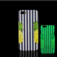 Pineapple Pattern Glow in the Dark Hard Plastic Back Cover for iPhone 5 for iPhone 5s Case