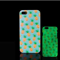 Pineapple Pattern Glow in the Dark Hard Plastic Back Cover for iPhone 5 for iPhone 5s Case