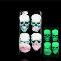 Skull Pattern Glow in the Dark Hard Plastic Back Cover for iPhone 5 for iPhone 5s Case