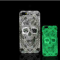 Skull Pattern Glow in the Dark Hard Plastic Back Cover for iPhone 5 for iPhone 5s Case