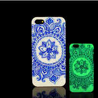 Mandala Pattern Glow in the Dark Hard Plastic Back Cover for iPhone 5 for iPhone 5s Case