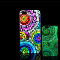 Mandala Pattern Glow in the Dark Hard Plastic Back Cover for iPhone 5 for iPhone 5s Case