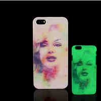 Marilyn Monroe Pattern Glow in the Dark Hard Plastic Back Cover for iPhone 5 for iPhone 5s Case