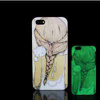 Beauty Pattern Glow in the Dark Hard Plastic Back Cover for iPhone 5 for iPhone 5s Case