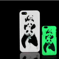 Panda Pattern Glow in the Dark Hard Plastic Back Cover for iPhone 5 for iPhone 5s Case