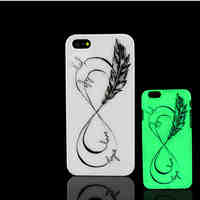 Infinity Pattern Glow in the Dark Hard Plastic Back Cover for iPhone 5 for iPhone 5s Case