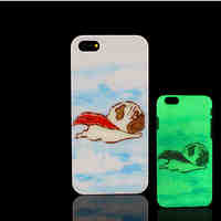 Pug Dog Pattern Glow in the Dark Hard Plastic Back Cover for iPhone 5 for iPhone 5s Case