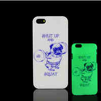 Pug Dog Pattern Glow in the Dark Hard Plastic Back Cover for iPhone 5 for iPhone 5s Case