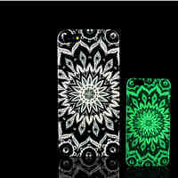 Aztec Mandala Pattern Glow in the Dark Hard Plastic Back Cover for iPhone 5 for iPhone 5s Case