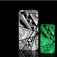 Aztec Mandala Pattern Glow in the Dark Hard Plastic Back Cover for iPhone 5 for iPhone 5s Case