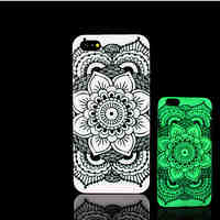 Aztec Mandala Pattern Glow in the Dark Hard Plastic Back Cover for iPhone 5 for iPhone 5s Case