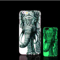 Elephant Pattern Glow in the Dark Hard Plastic Back Cover for iPhone 5 for iPhone 5s Case