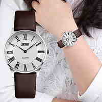 Couple's Luxury Slim Classic Leather Quartz Watch