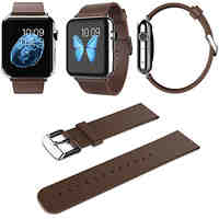 Watch Band Genuine Leather Strap Wrist Band Replacement for Apple iWatch Watch