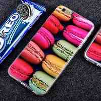 Delicious Food Macaron Candy Pink Color Dessert Pattern  PC Hard  Case for iPhone 6/iPhone 6S