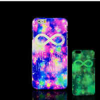 Infinity Pattern Glow in the Dark Hard Plastic Back Cover for iPhone 6 for iPhone 6s Case