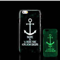 Anchors Pattern Glow in the Dark Hard Plastic Back Cover for iPhone 6 for iPhone 6s Case