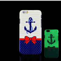 Anchors Pattern Glow in the Dark Hard Plastic Back Cover for iPhone 6 for iPhone 6s Case