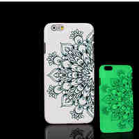 Aztec Mandala Pattern Glow in the Dark Hard Plastic Back Cover for iPhone 6 for iPhone 6s Case