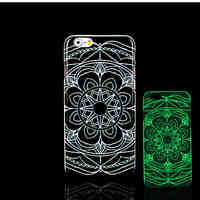 Aztec Mandala Pattern Glow in the Dark Hard Plastic Back Cover for iPhone 6 for iPhone 6s Case