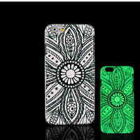 Aztec Mandala Pattern Glow in the Dark Hard Plastic Back Cover for iPhone 6 for iPhone 6s Case