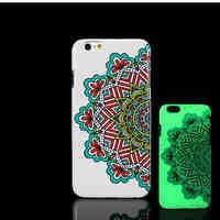 Aztec Mandala Pattern Glow in the Dark Hard Plastic Back Cover for iPhone 6 for iPhone 6s Case