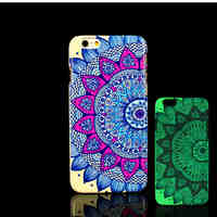 Aztec Mandala Pattern Glow in the Dark Hard Plastic Back Cover for iPhone 6 for iPhone 6s Case