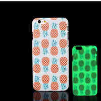 Pineapple Pattern Glow in the Dark Hard Plastic Back Cover for iPhone 6 for iPhone 6s Case