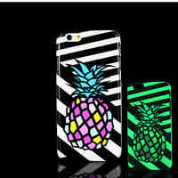 Pineapple Pattern Glow in the Dark Hard Plastic Back Cover for iPhone 6 for iPhone 6s Case