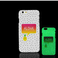 Pineapple Pattern Glow in the Dark Hard Plastic Back Cover for iPhone 6 for iPhone 6s Case