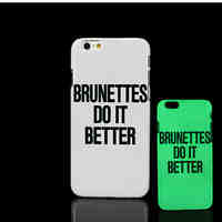 Motto Phrase Pattern Glow in the Dark Hard Plastic Back Cover for iPhone 6 for iPhone 6s Case