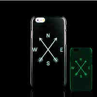 Motto Phrase Pattern Glow in the Dark Hard Plastic Back Cover for iPhone 6 for iPhone 6s Case