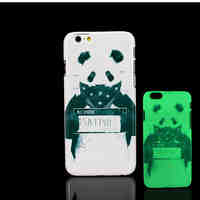 Panda Pattern Glow in the Dark Hard Plastic Back Cover for iPhone 6 for iPhone 6s Case