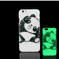 Panda Pattern Glow in the Dark Hard Plastic Back Cover for iPhone 6 for iPhone 6s Case