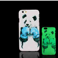 Panda Pattern Glow in the Dark Hard Plastic Back Cover for iPhone 6 for iPhone 6s Case