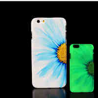 Flowers Pattern Glow in the Dark Hard Plastic Back Cover for iPhone 6 for iPhone 6s Case