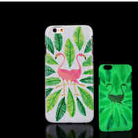 Flamingos Pattern Glow in the Dark Hard Plastic Back Cover for iPhone 6 for iPhone 6s Case