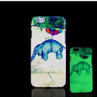 Elephant Pattern Glow in the Dark Hard Plastic Back Cover for iPhone 6 for iPhone 6s Case