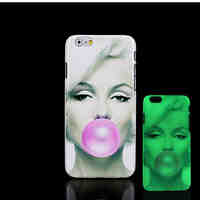 Marilyn Monroe Pattern Glow in the Dark Hard Plastic Back Cover for iPhone 6 for iPhone 6s Case