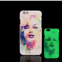 Marilyn Monroe Pattern Glow in the Dark Hard Plastic Back Cover for iPhone 6 for iPhone 6s Case