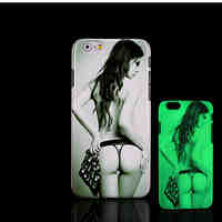 Beauty Pattern Glow in the Dark Hard Plastic Back Cover for iPhone 6 for iPhone 6s Case